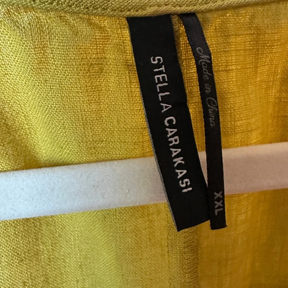 Stella Carakasi Natural Lux‎ Linen Summerfield Cactus Tunic Top XXL Pockets - Picture 3 of 13